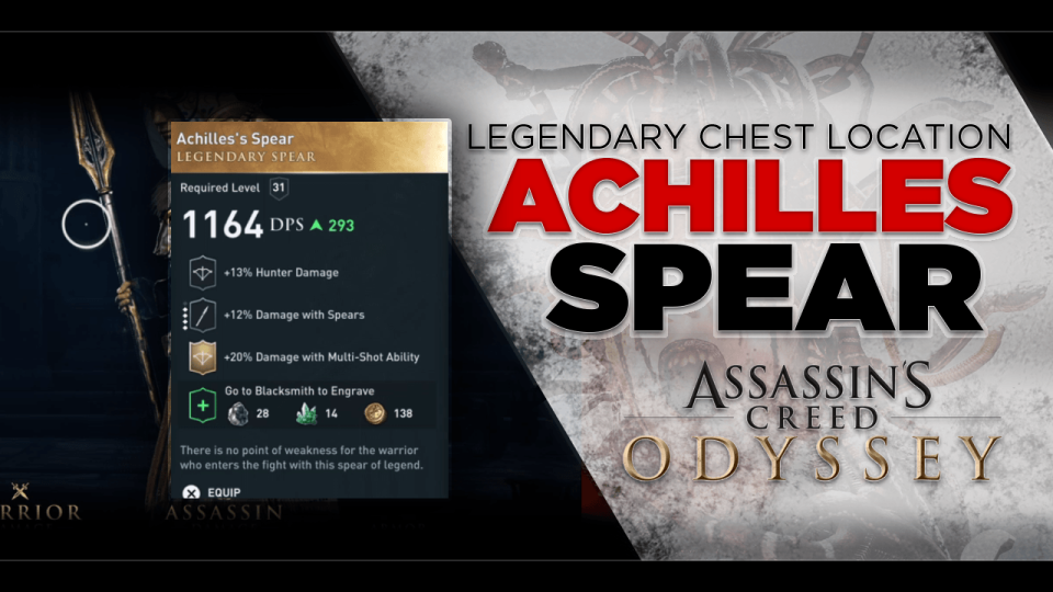 AC Odyssey Legendary Chest Location Achilles Spear