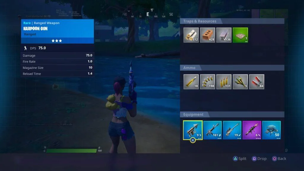 Fortnite Harpoon Gun Stats