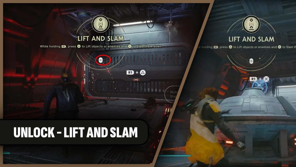 how to unlock Lift and Slam in star wars jedi survivor