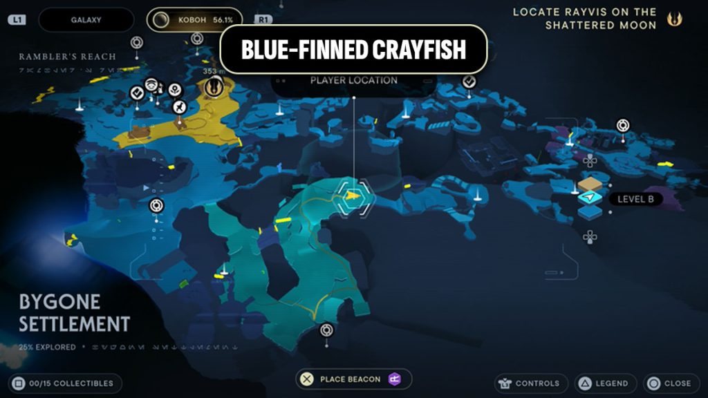 Jedi Survivor Blue Finned Crayfish Location