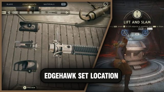 jedi survivor edgehawk lightsaber set location